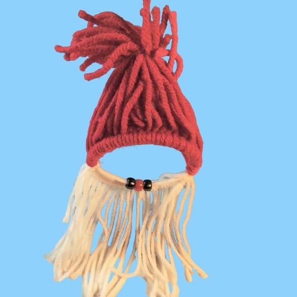Santa claus Christmas Ornament Primitive Yarn - Picture 1 of 3